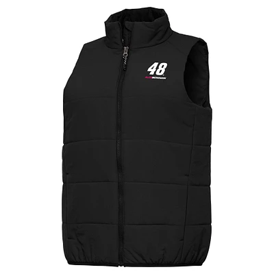 Women's Antigua Black Alex Bowman Experience Full-Zip Vest