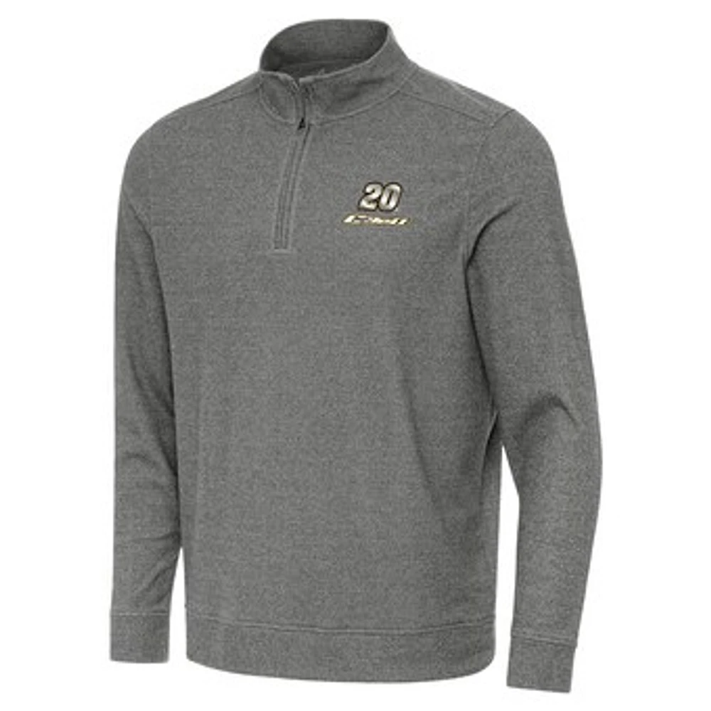Men's Antigua Heather Christopher Bell Subtle Quarter-Zip Pullover Top