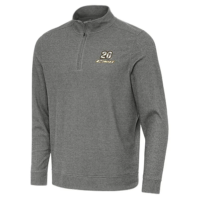 Men's Antigua Heather Christopher Bell Subtle Quarter-Zip Pullover Top