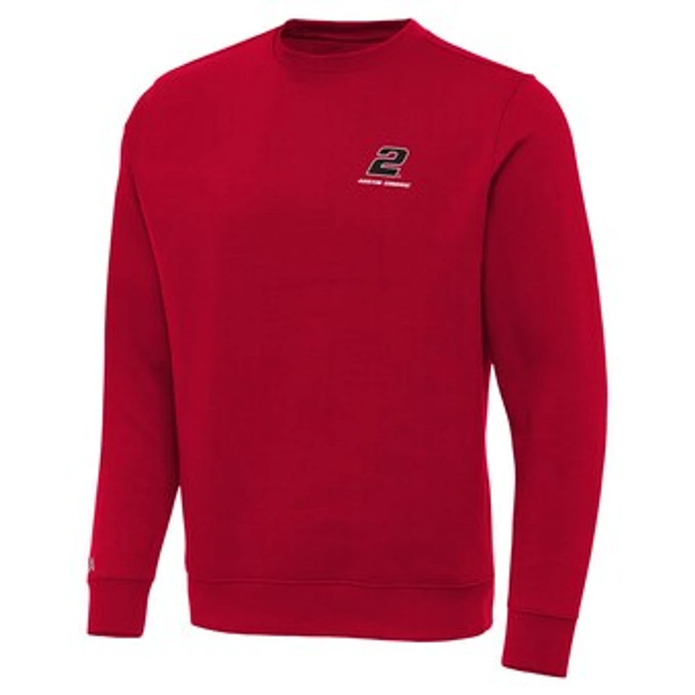 Men's Antigua Red Austin Cindric Victory Pullover Sweatshirt