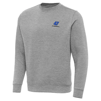 Men's Antigua Heather Gray Ricky Stenhouse Jr. Victory Pullover Sweatshirt