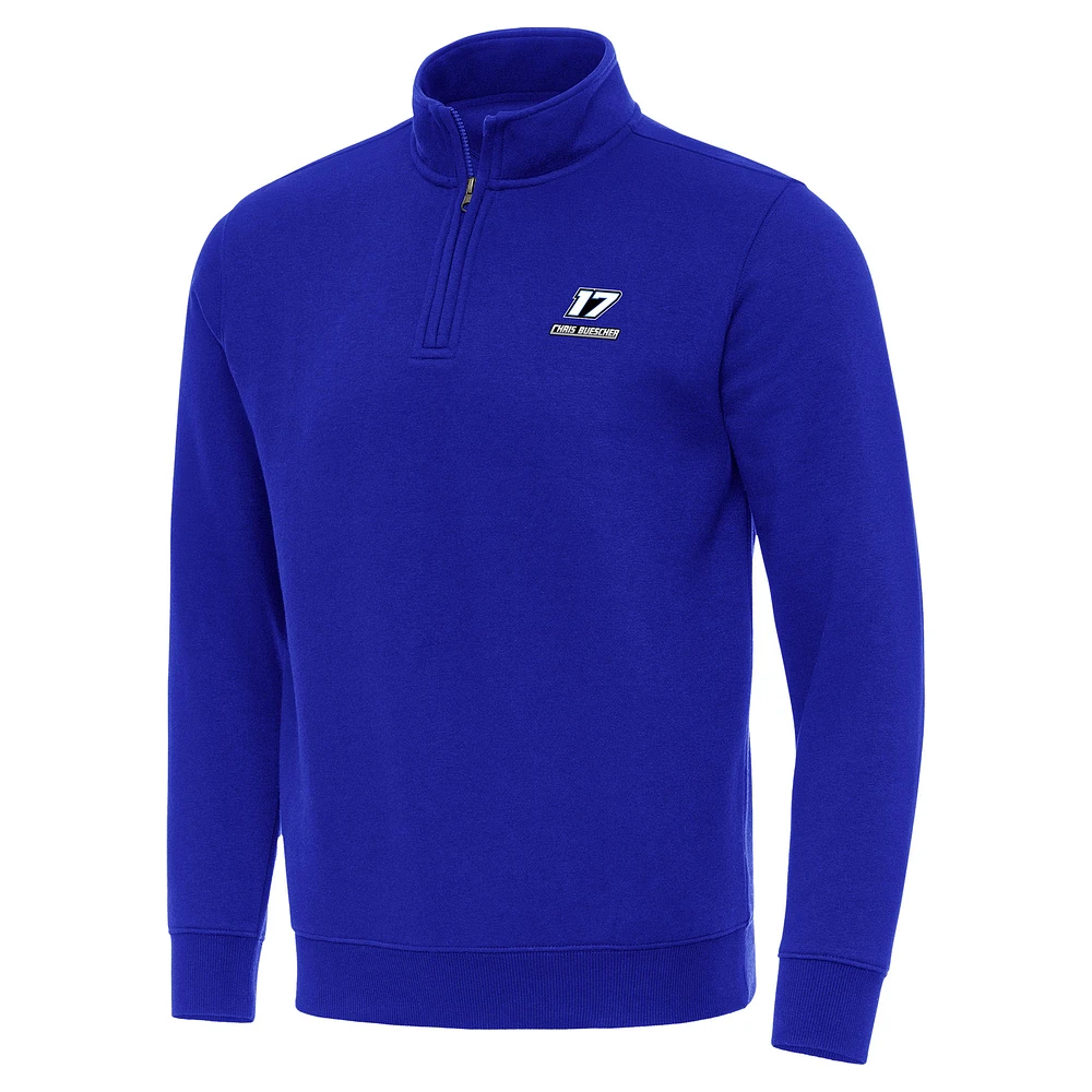 Men's Antigua Royal Chris Buescher Victory Quarter-Zip Sweatshirt