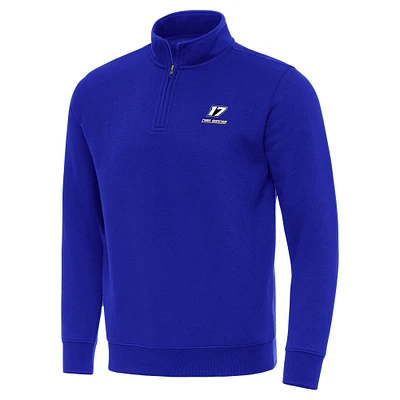 Men's Antigua Royal Chris Buescher Victory Quarter-Zip Sweatshirt