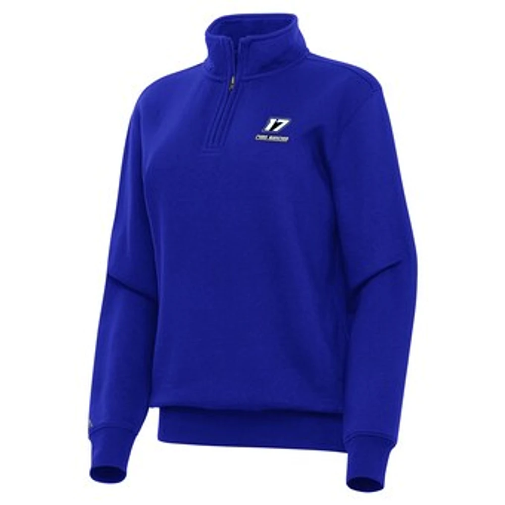 Women's Antigua Royal Chris Buescher Victory Quarter-Zip Sweatshirt