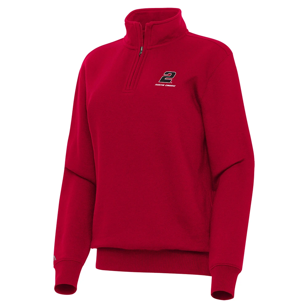 Women's Antigua Austin Cindric Victory Quarter-Zip Sweatshirt