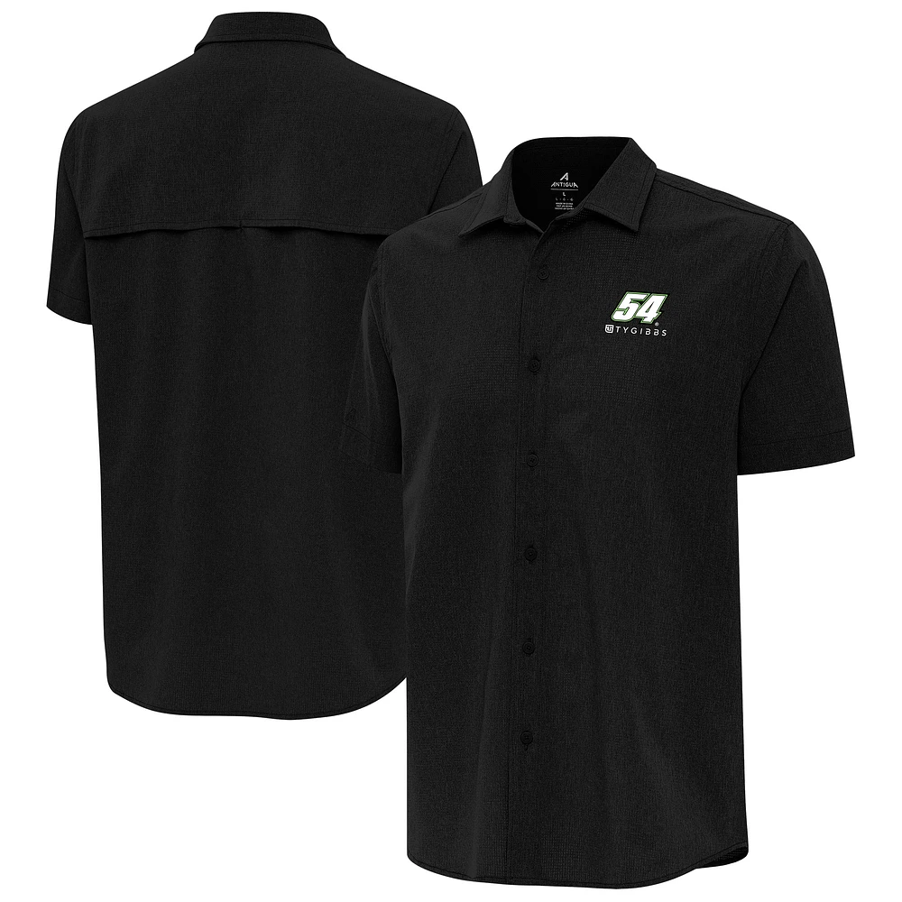 Men's Antigua Ty Gibbs Activate Woven Short Sleeve Button-Up Shirt