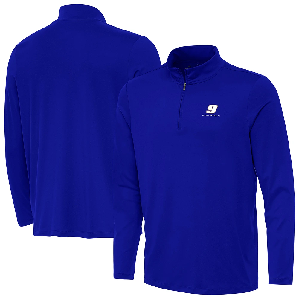 Men's Antigua Royal Chase Elliott Reprocess Quarter-Zip Top