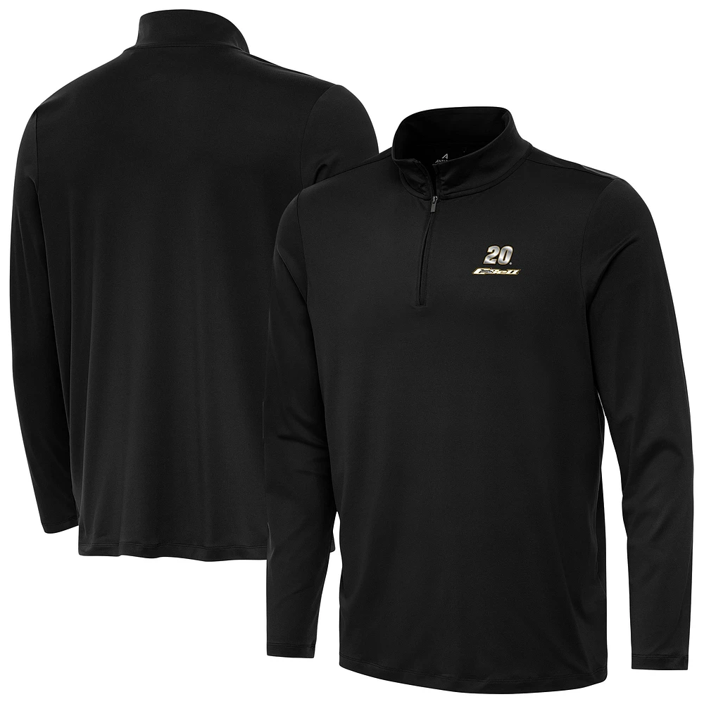 Men's Antigua Black Christopher Bell Reprocess Quarter-Zip Top