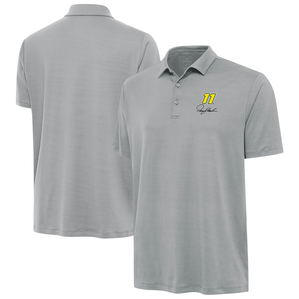 Men's Antigua Gray Denny Hamlin Reprocess Polo