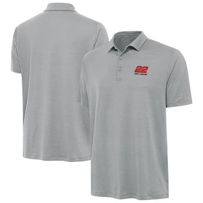 Men's Antigua Gray Joey Logano Reprocess Polo