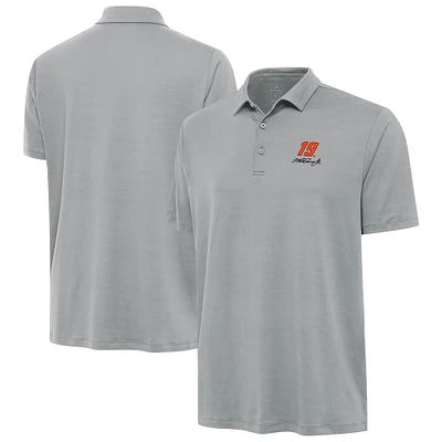 Men's Antigua Gray Martin Truex Jr Reprocess Polo