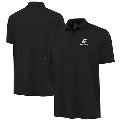 Men's Antigua Black Brad Keselowski Reprocess Polo