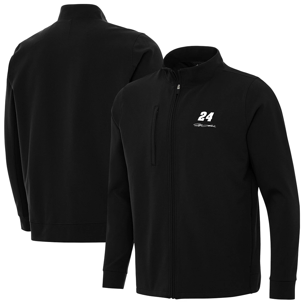 Men's Antigua Black Jeff Gordon Regard Full-Zip Jacket