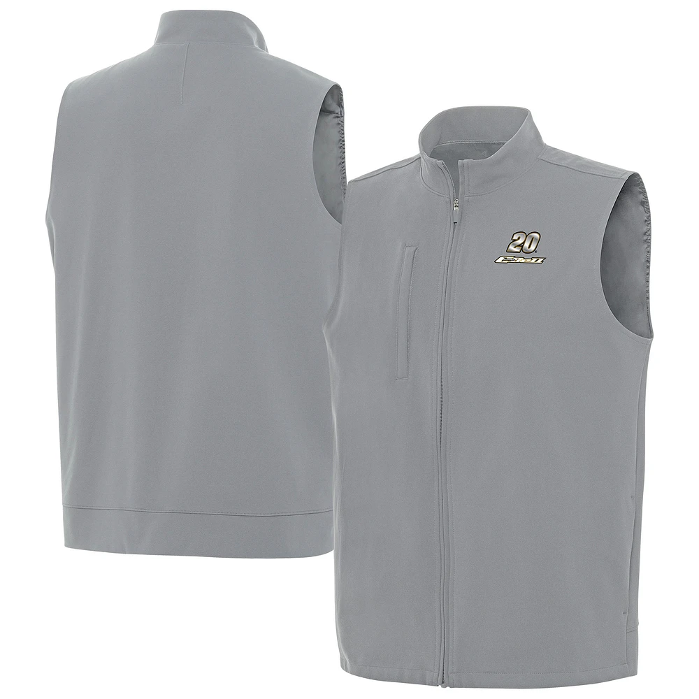 Men's Antigua Gray Christopher Bell Regard Full-Zip Vest