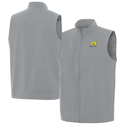 Men's Antigua Gray Jeff Gordon Regard Full-Zip Vest