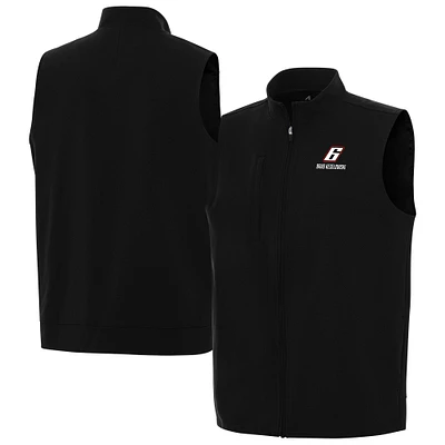 Men's Antigua Black Brad Keselowski Regard Full-Zip Vest