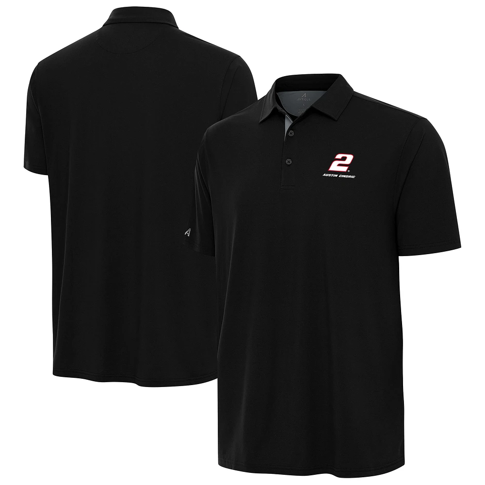 Men's Antigua Heather Gray Austin Cindric Era Polo