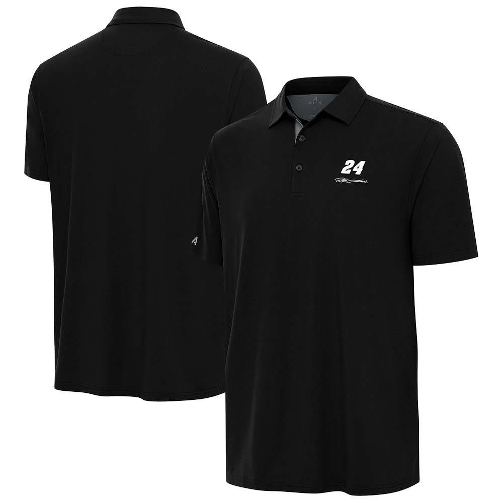 Men's Antigua Heather Gray Jeff Gordon Era Polo