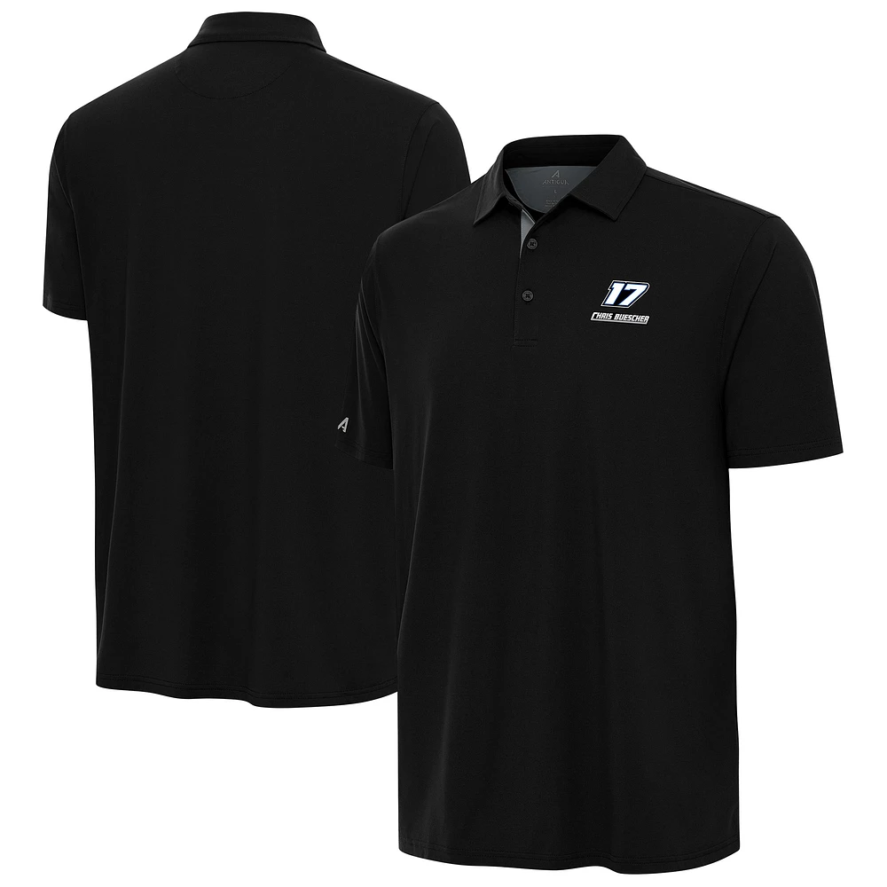 Men's Antigua Heather Gray Chris Buescher Era Polo