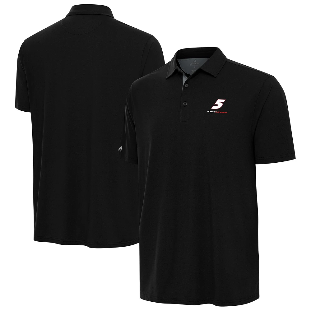 Men's Antigua Heather Gray Kyle Larson Era Polo
