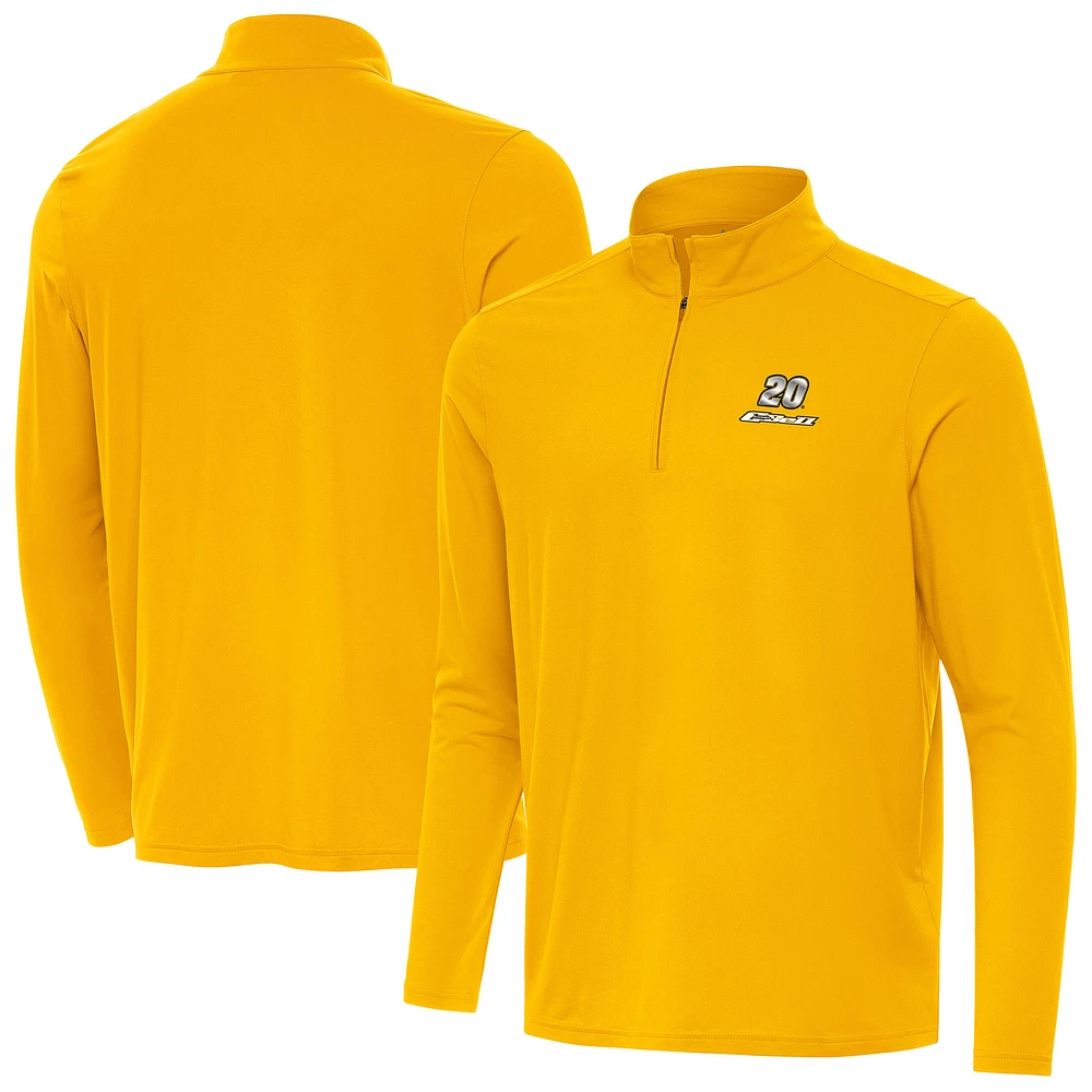 Men's Antigua Gold Christopher Bell Intent Quarter-Zip Top
