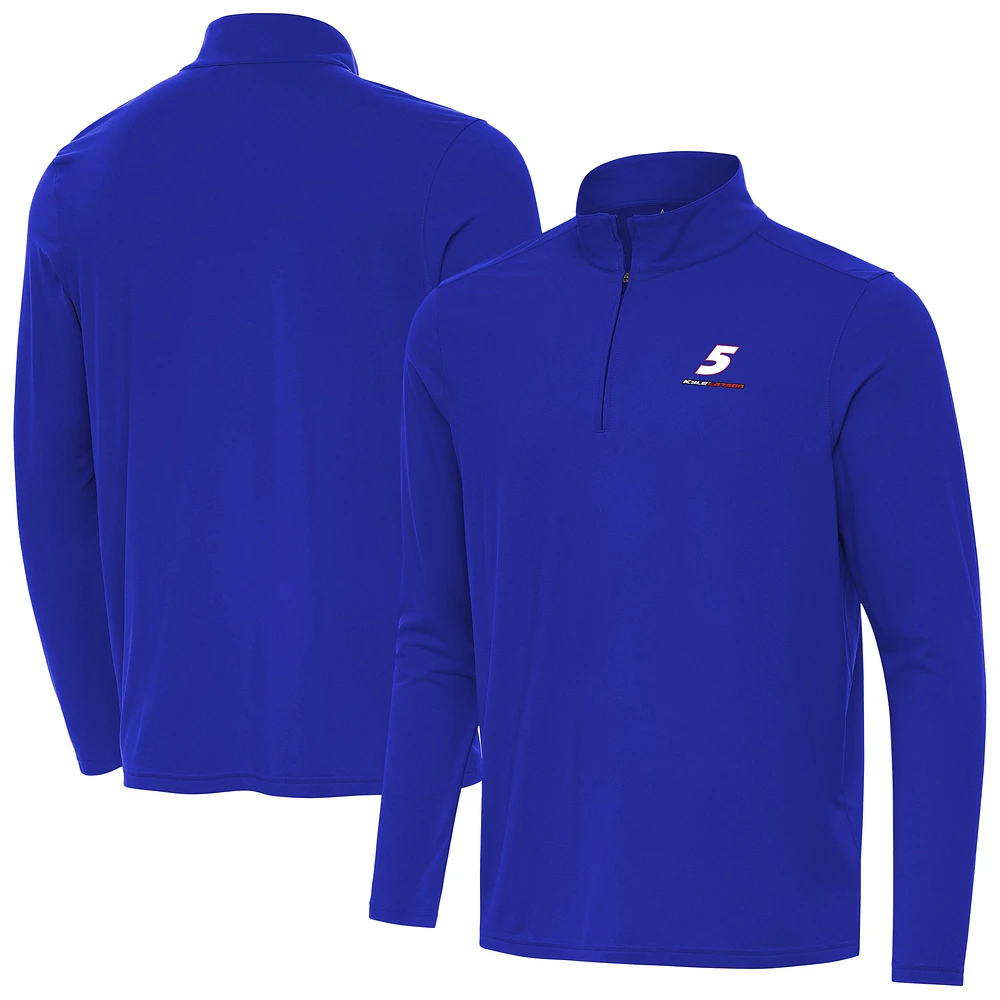 Men's Antigua Royal Kyle Larson Intent Quarter-Zip Top
