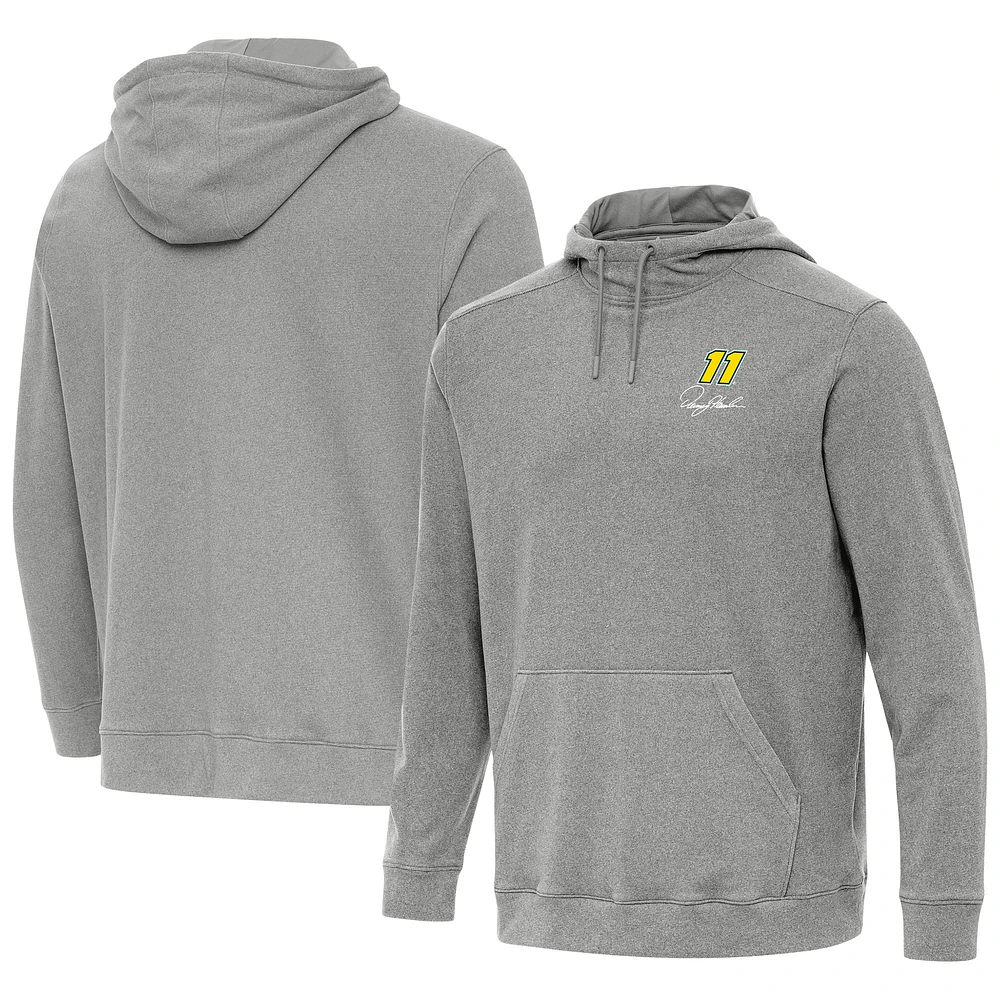 Men's Antigua Heather Denny Hamlin Cloud Pullover Hoodie