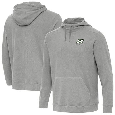Men's Antigua Heather Gray Ty Gibbs Cloud Pullover Hoodie