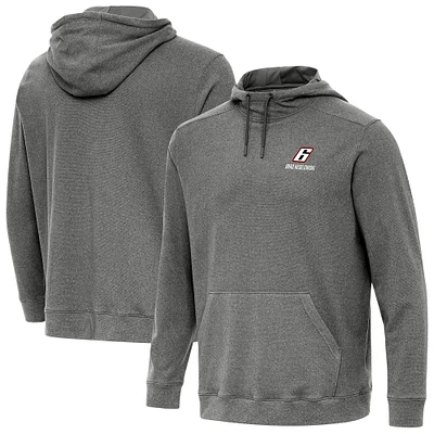 Men's Antigua Heather Black Brad Keselowski Cloud Pullover Hoodie