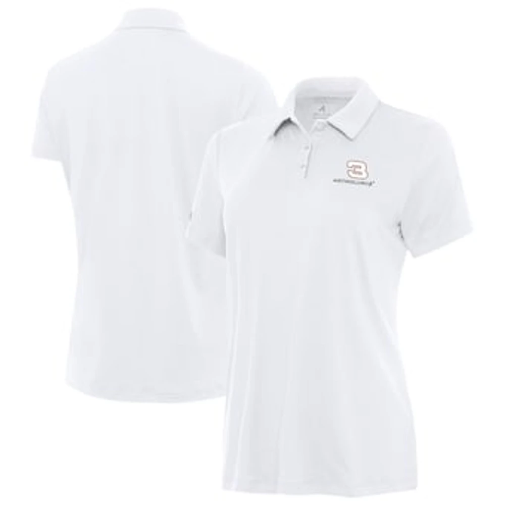 Women's Antigua White Austin Dillon Reprocess Polo