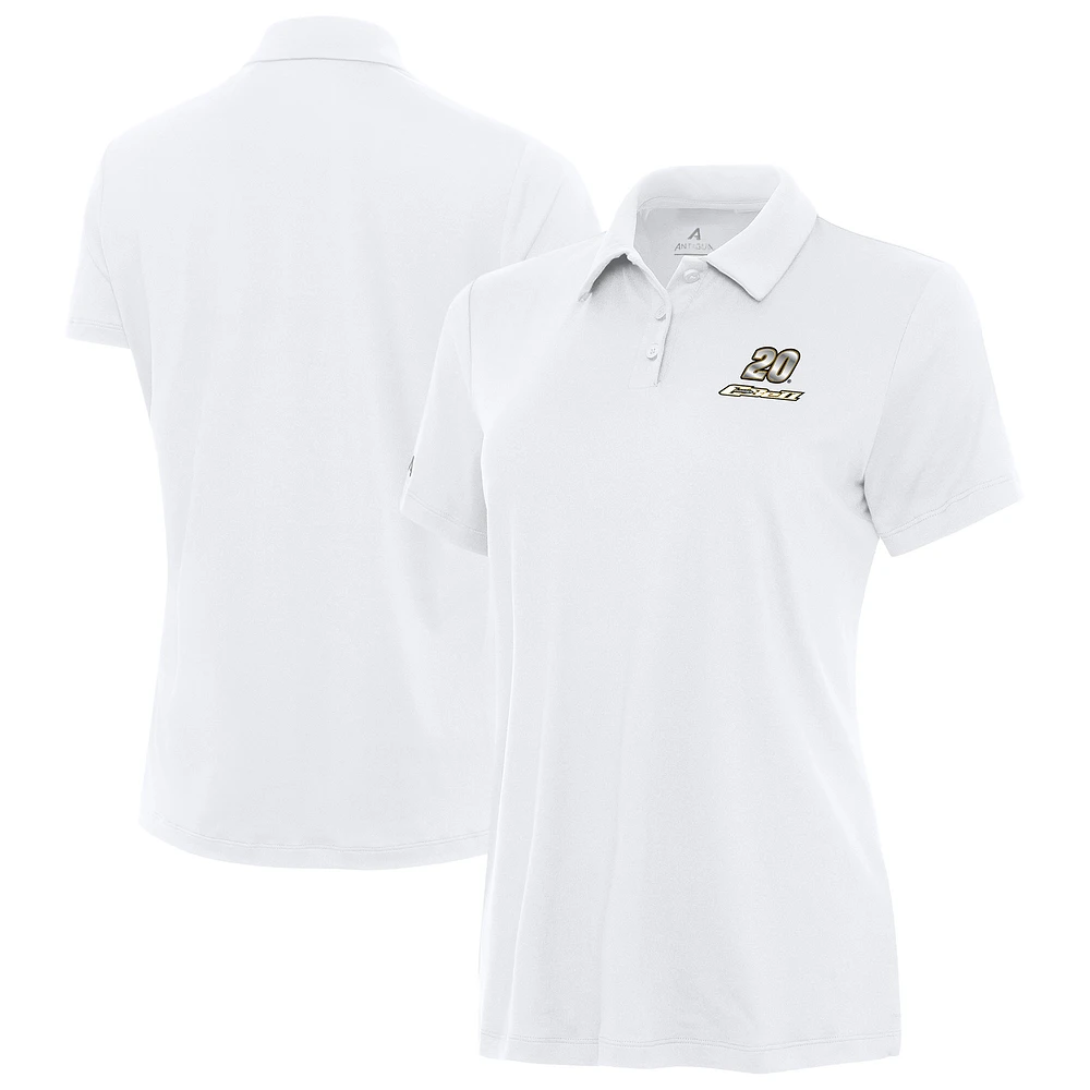 Women's Antigua White Christopher Bell Reprocess Polo
