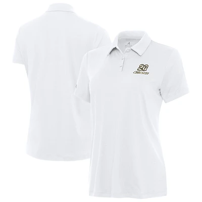 Women's Antigua White Christopher Bell Reprocess Polo