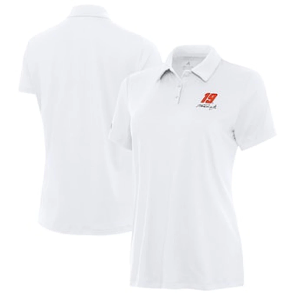 Women's Antigua White Martin Truex Jr Reprocess Polo