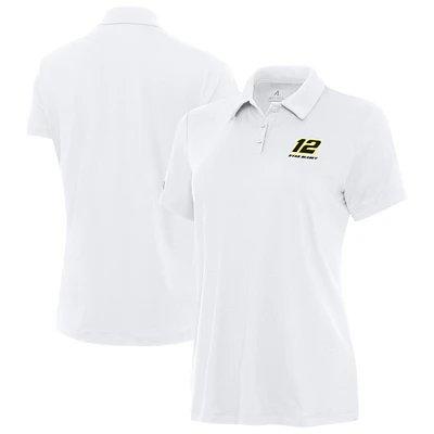 Women's Antigua White Ryan Blaney Reprocess Polo
