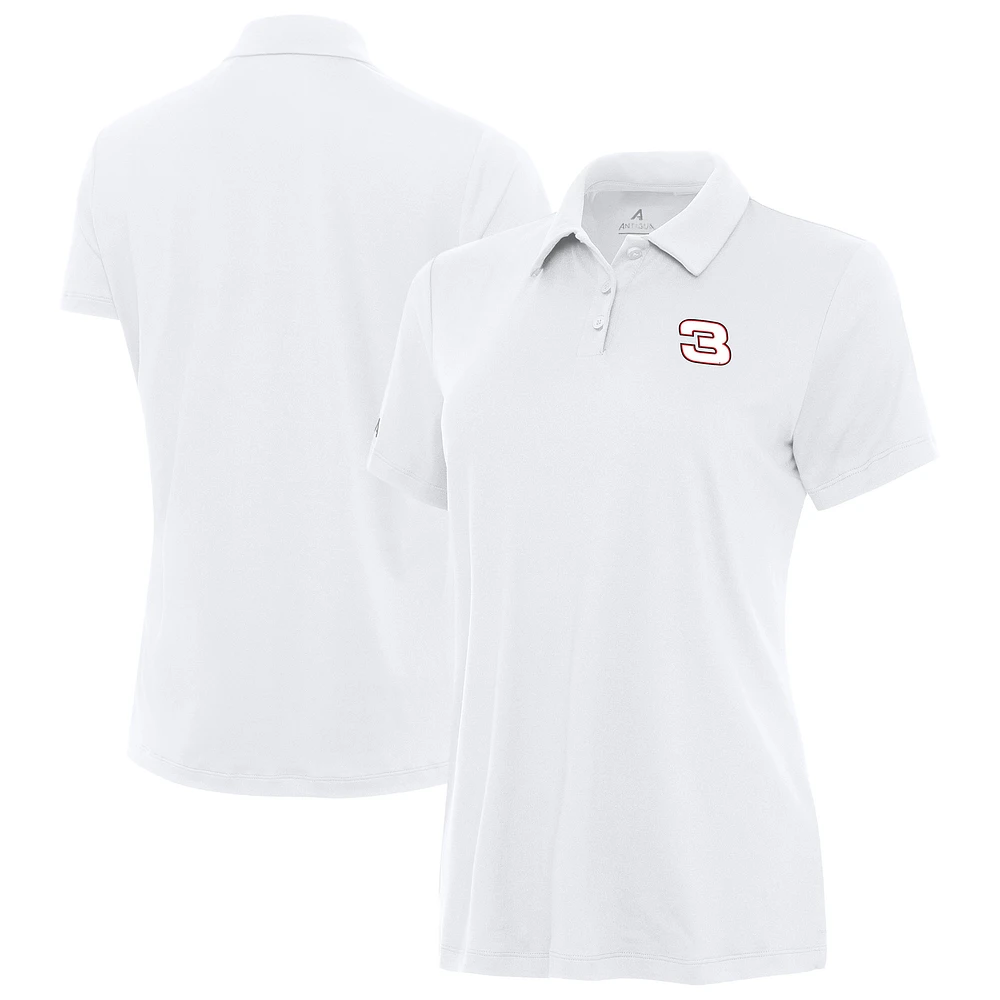 Women's Antigua White NASCAR Reprocess Polo