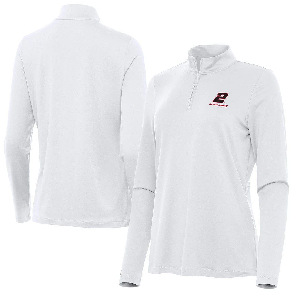 Women's Antigua Austin Cindric Reprocess Quarter-Zip Pullover Top