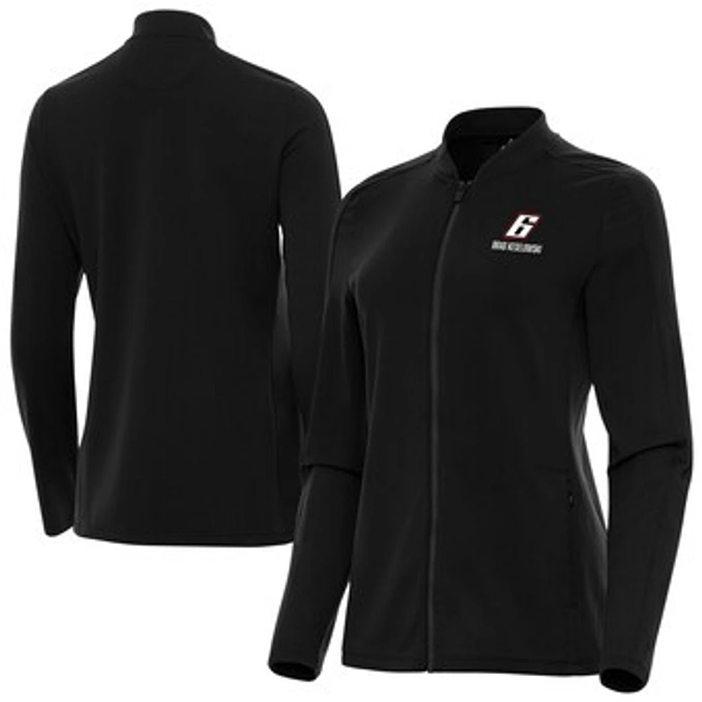 Women's Antigua Black Brad Keselowski Continual Full-Zip Jacket