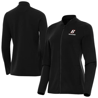 Women's Antigua Black Brad Keselowski Continual Full-Zip Jacket