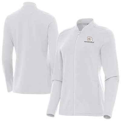 Women's Antigua White Austin Dillon Continual Full-Zip Jacket
