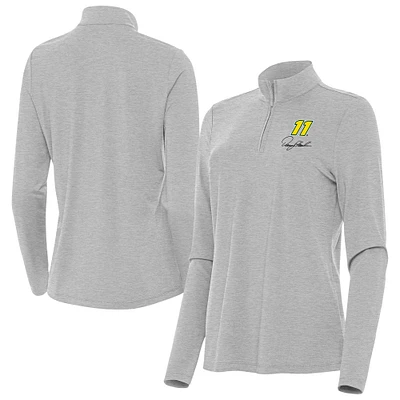 Women's Antigua Heather Denny Hamlin Bright Quarter-Zip Top