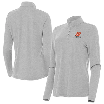 Women's Antigua Heather Martin Truex Jr Bright Quarter-Zip Top
