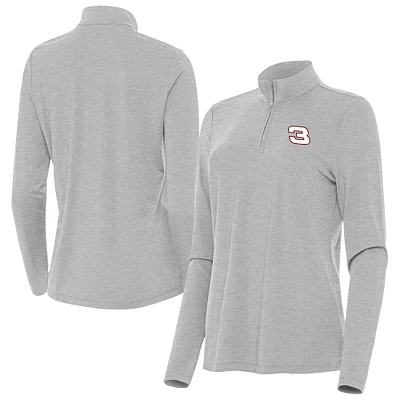 Women's Antigua Heather NASCAR Bright Quarter-Zip Top