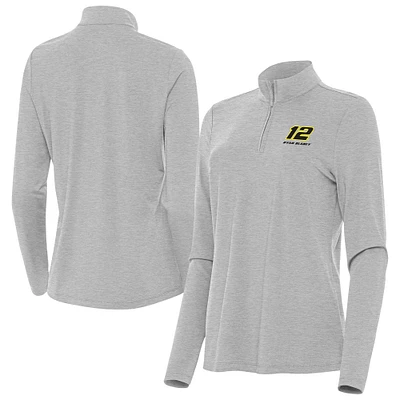 Women's Antigua Heather Ryan Blaney Bright Quarter-Zip Top