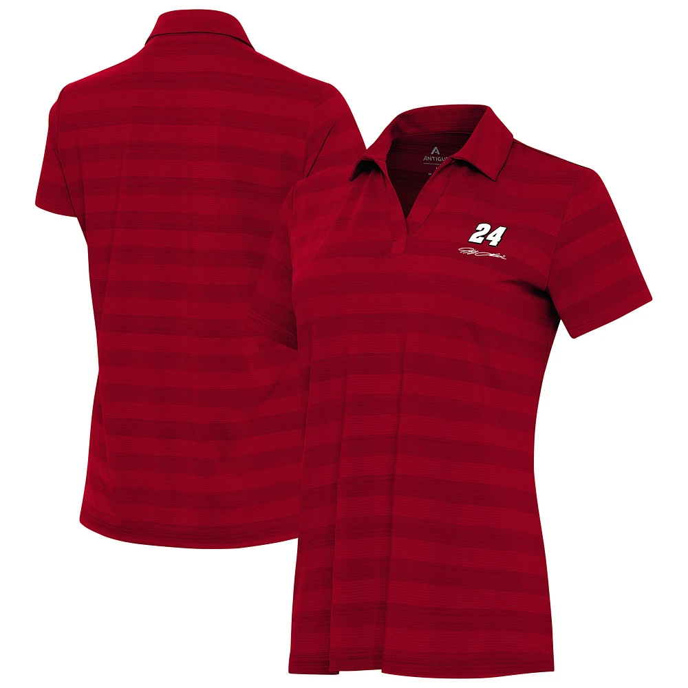 Women's Antigua Red Jeff Gordon Tunnel Polo