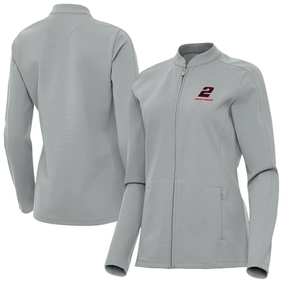 Women's Antigua Gray Austin Cindric Regard Full-Zip Jacket