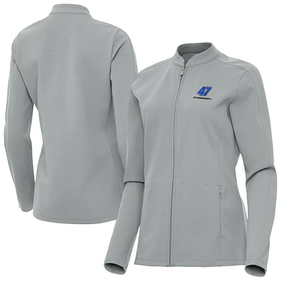 Women's Antigua Gray Ricky Stenhouse Jr. Regard Full-Zip Jacket