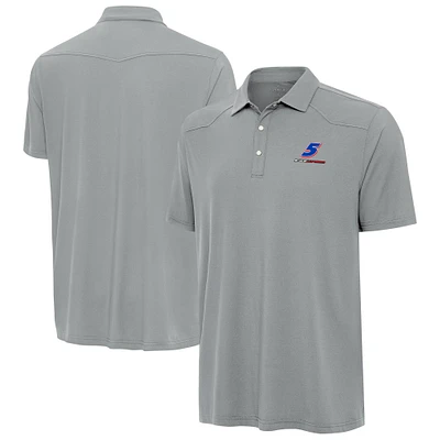 Men's Antigua Gray Kyle Larson Western Polo