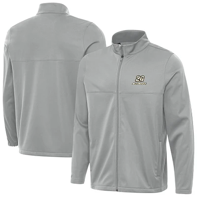 Men's Antigua Gray Christopher Bell Links 2 Full-Zip Golf Jacket
