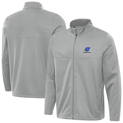 Men's Antigua Gray Ricky Stenhouse Jr. Links 2 Full-Zip Golf Jacket