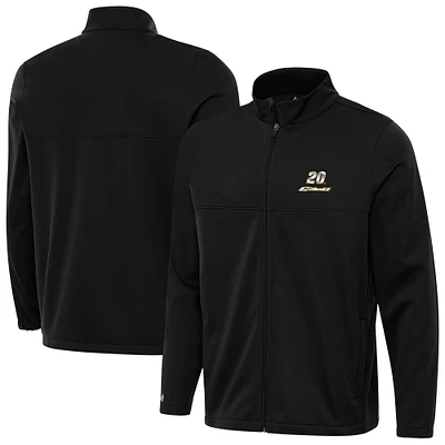 Men's Antigua Black Christopher Bell Links 2 Full-Zip Golf Jacket